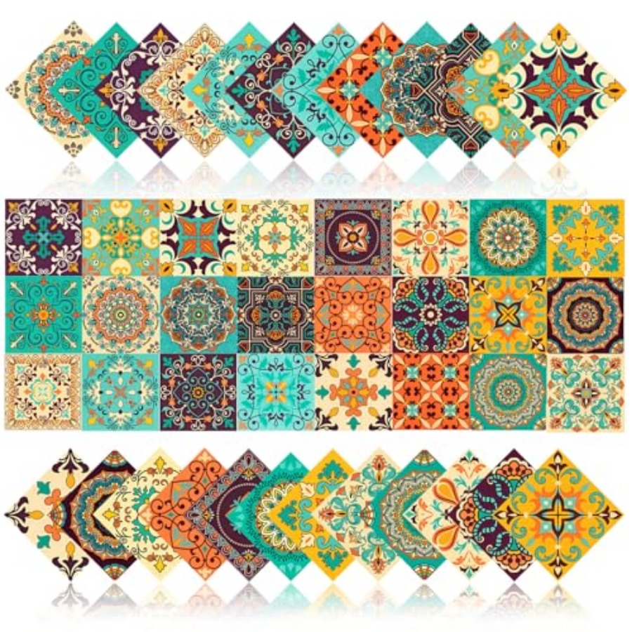 Home Bathroom Tiles Design - 24Pcs Peel and Stick Tile Stickers