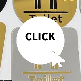 Jet Home Bathroom Mirrors - 3.94-inch Acrylic Toilet Sign For Men
