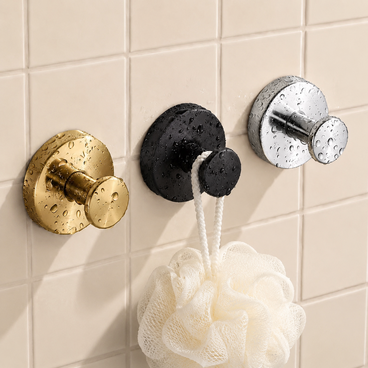 Towel Bar Stainless - 6/1PC Stainless Steel Suction Cup Hooks