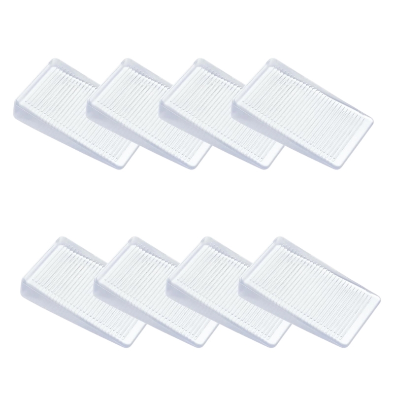 Home Bathroom Hardware - 8Pcs Transparents Door Stops Nonslip Wedges