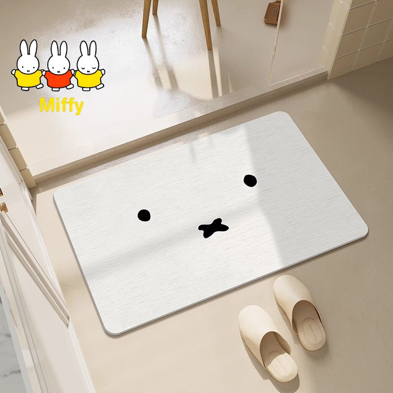 Home Bathroom Rugs - Kawaii Miffy Floor Mat Simple Toilet