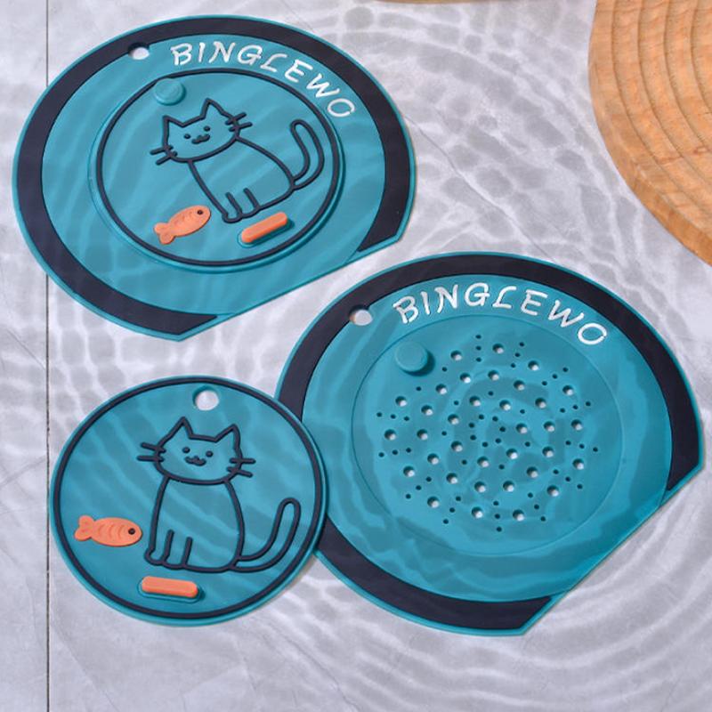 Home Bathroom Rugs - Floor Drain Cover Hair Catcher Anti