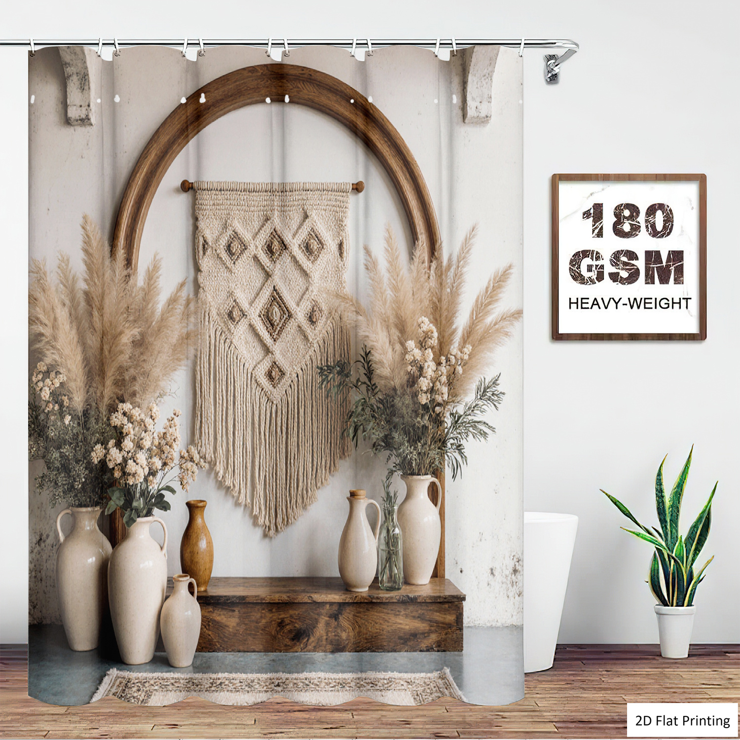 Bohemian Style Vases and Pampa - Home Bathroom Rugs のレビューと価格