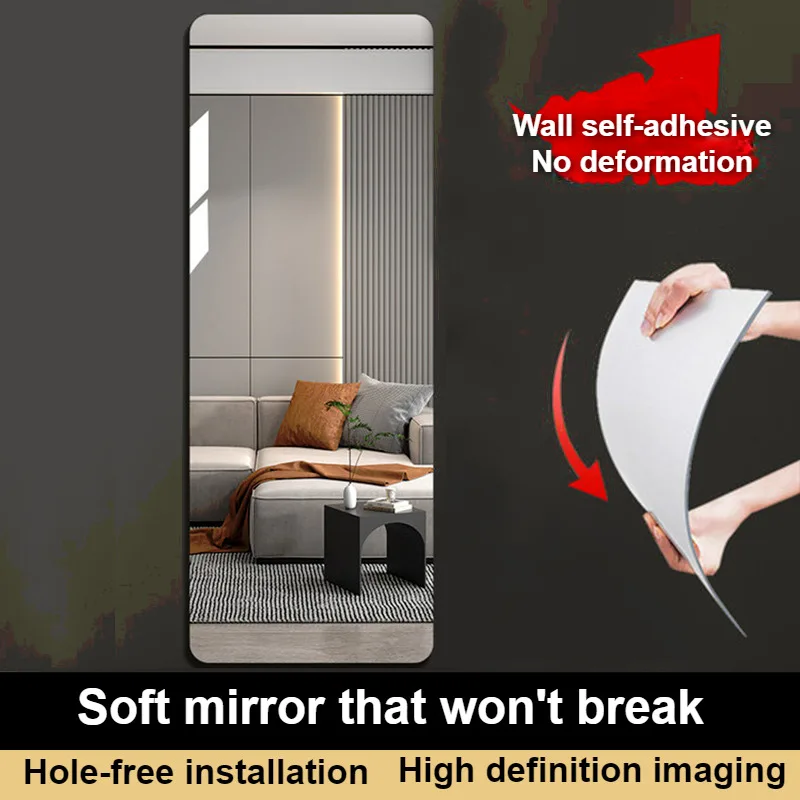 Mirror wall stickers home full - Home Bathroom Fittings のレビューと価格