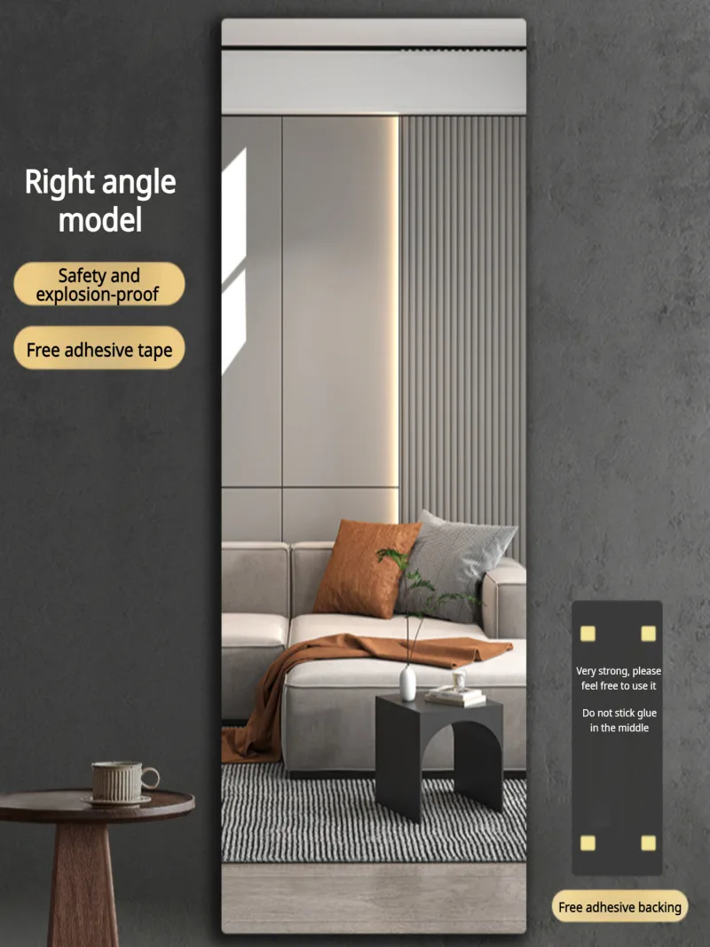 Mirror wall stickers home full - Home Bathroom Fittings のレビューと価格