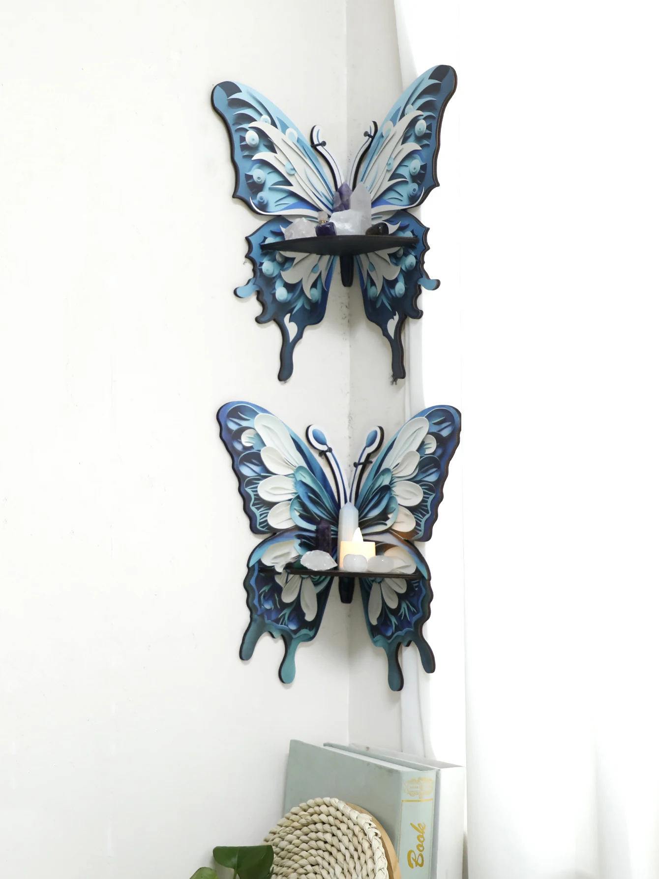 Three Color Butterfly Crystal  - Home Essentials Bathroom Rack のレビューと価格