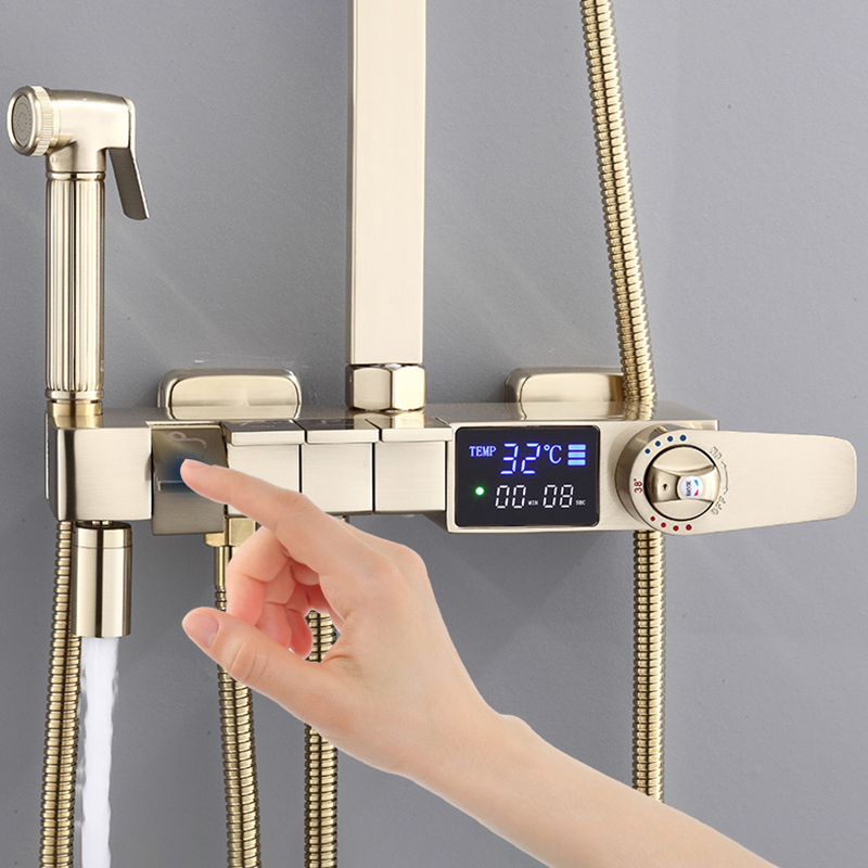 Brushed Gold Digital Bathrooom - Home Bathroom Faucets のレビューと価格