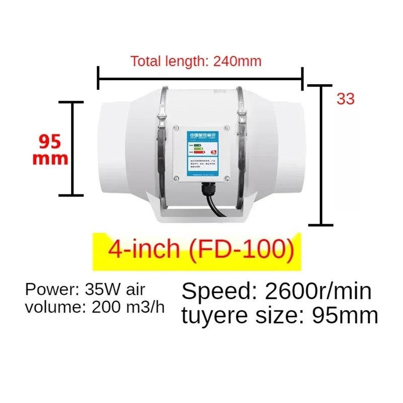 4/5/6 inch Exhaust Fan Home Si - Home Bathroom Extractor Fan のレビューと価格