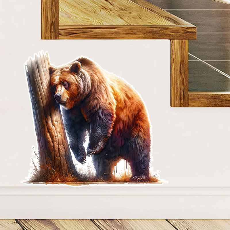 Whimsical Drunk Bear Stickers- - Home Bathroom Tiles Design のレビューと価格