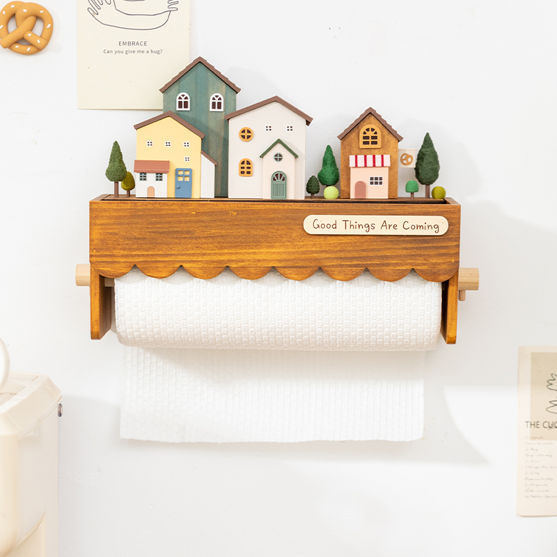 Wood Wall Mounted Paper Towel  - Home Bathroom Paper Towel Dispenser のレビューと価格