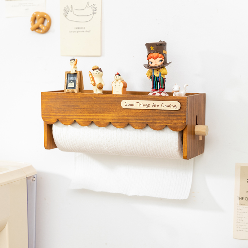 Wood Wall Mounted Paper Towel  - Home Bathroom Paper Towel Dispenser のレビューと価格