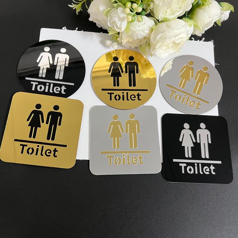 3.94-inch Acrylic Toilet Sign  - Jet Home Bathroom Mirrors のレビューと価格