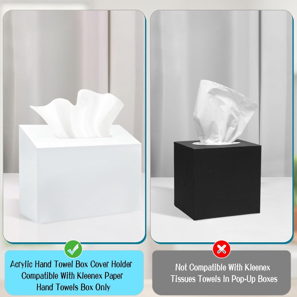 Acrylic Hand Towel Box Cover H - Home Bathroom Paper Towel Dispenser のレビューと価格