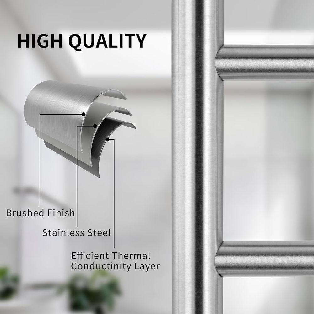 12-Bar Wall-Mounted Towel Warm - Towel Bar Stainless のレビューと価格