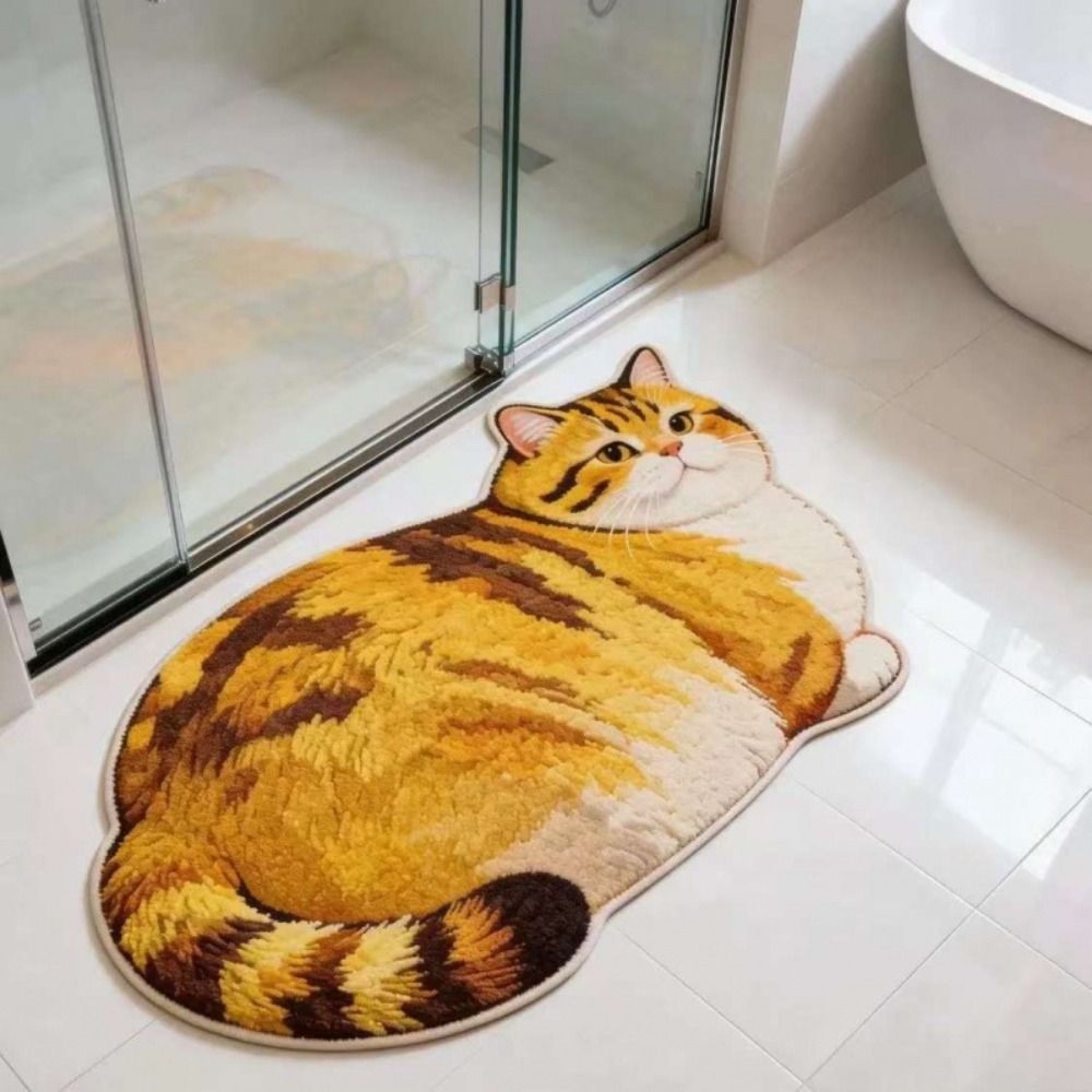 40*60cm Cute Cat Crystal Velve - Home Bathroom Rugs のレビューと価格