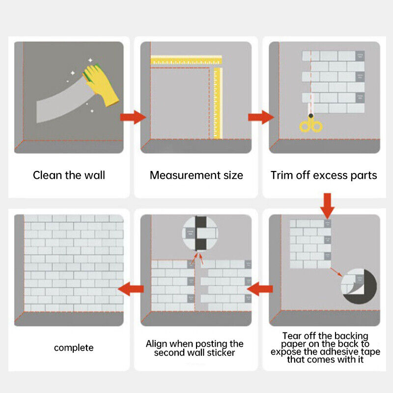 1PC 3D Self-adhesive Wall Stic - Home Bathroom Tiles Design のレビューと価格