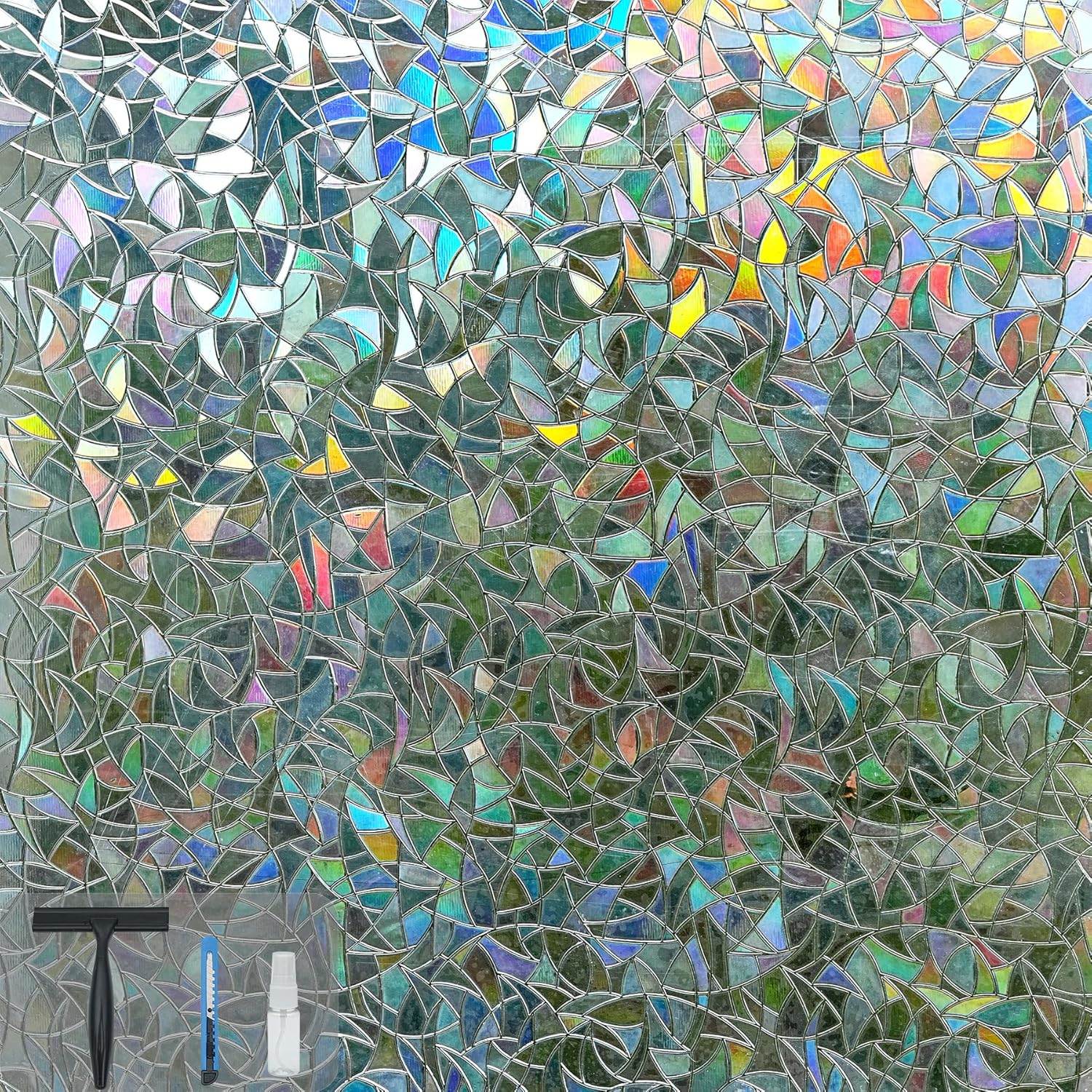 Rainbow Window Cling Privacy F - Home Bathroom Decor のレビューと価格