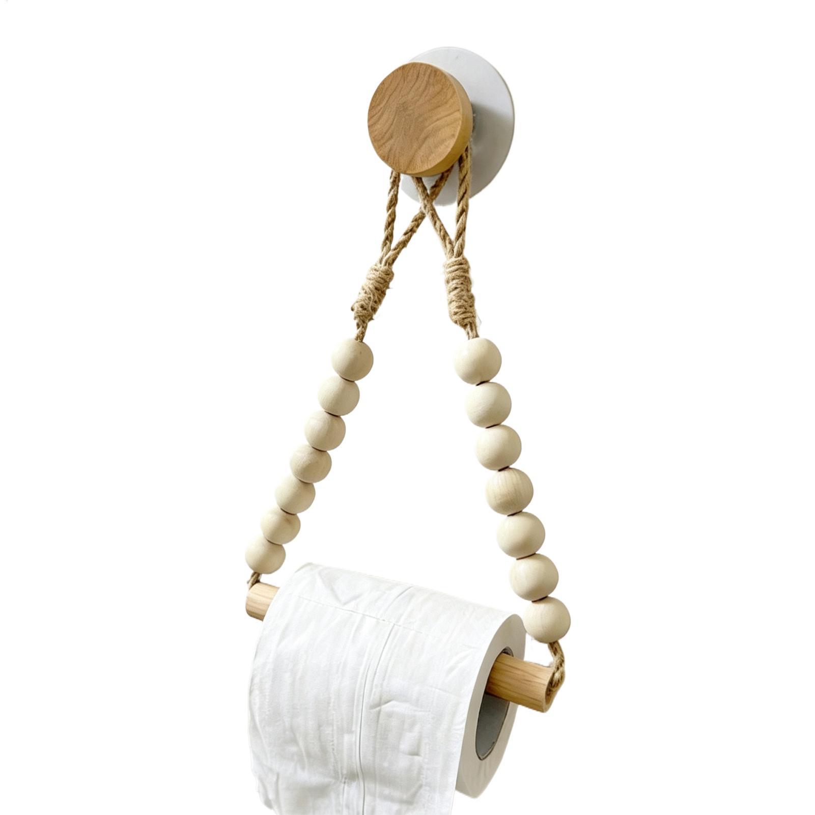 Toilet Paper Holder Wood Bead  - Home Bathroom Paper Towel Dispenser のレビューと価格