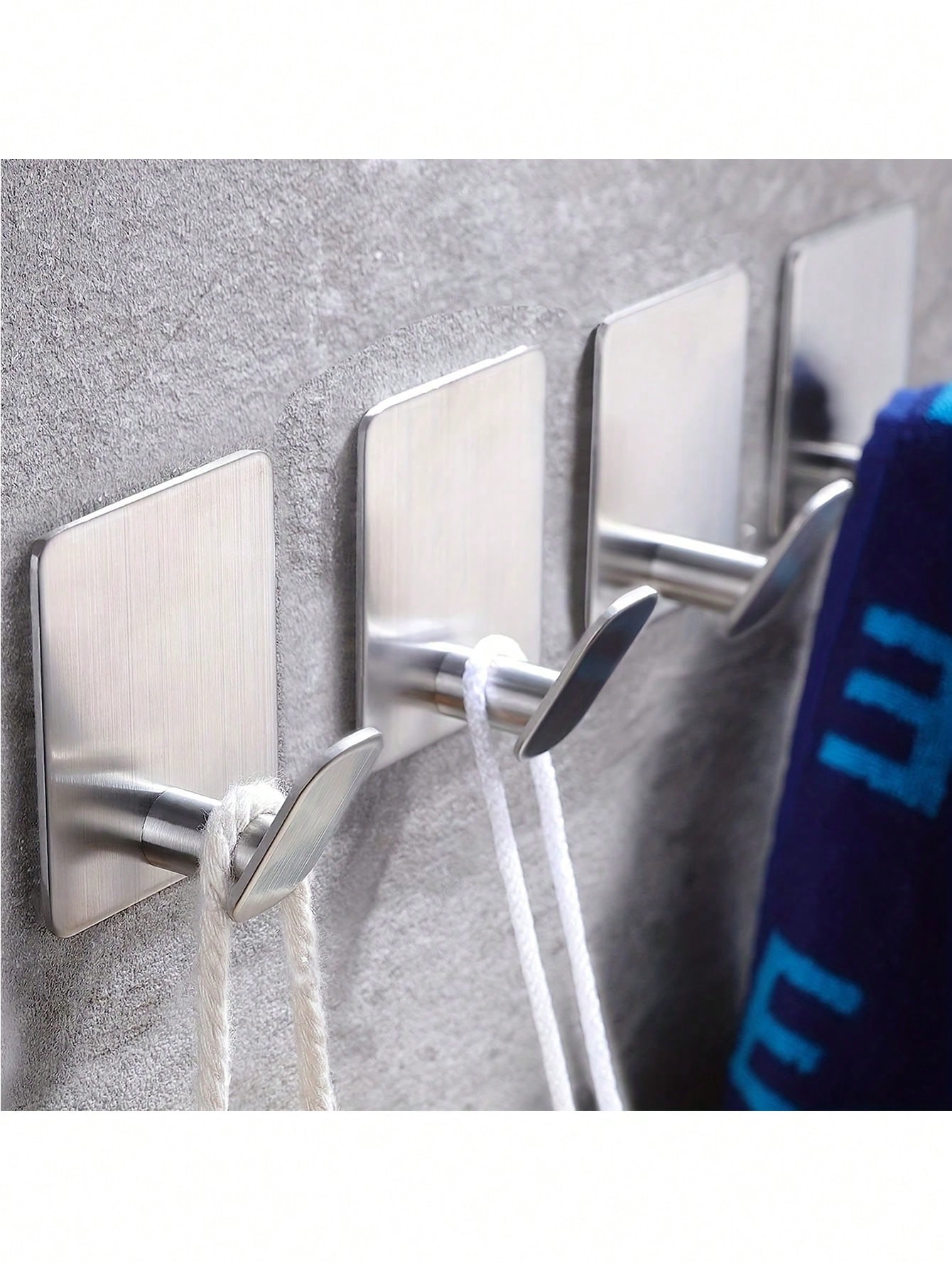 2pcs Adhesive Towel Hooks/Bath - Home Bathroom Decor のレビューと価格