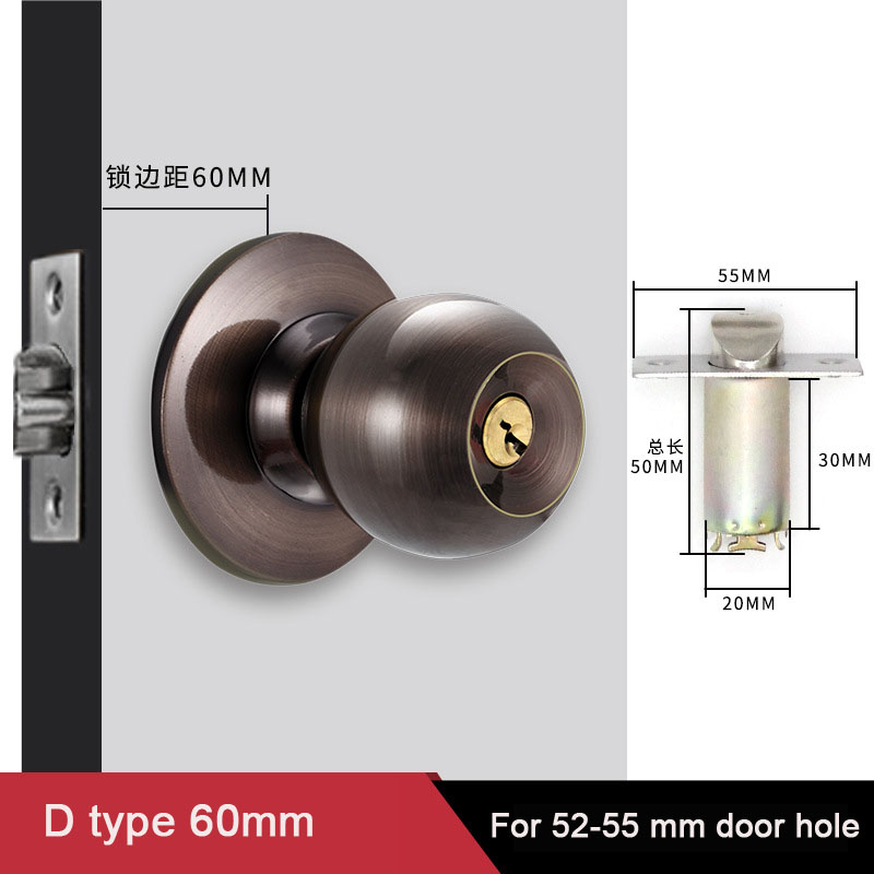 Aluminum Alloy Round Door Knob - Home Bathroom Lock のレビューと価格