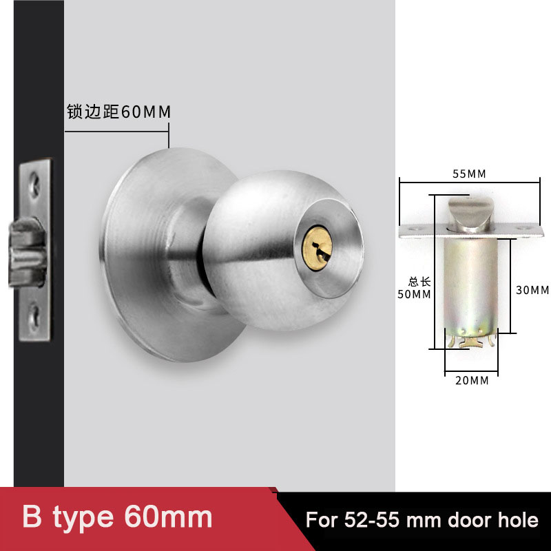 Aluminum Alloy Round Door Knob - Home Bathroom Lock のレビューと価格