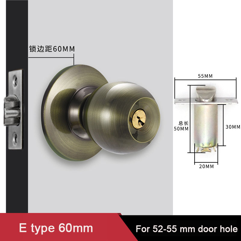 Aluminum Alloy Round Door Knob - Home Bathroom Lock のレビューと価格