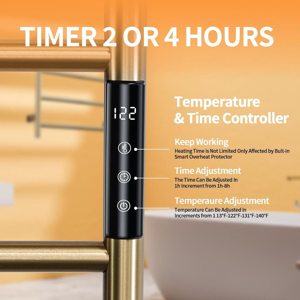 4-Bar Wall-Mounted Electric To - Towel Bar Stainless のレビューと価格