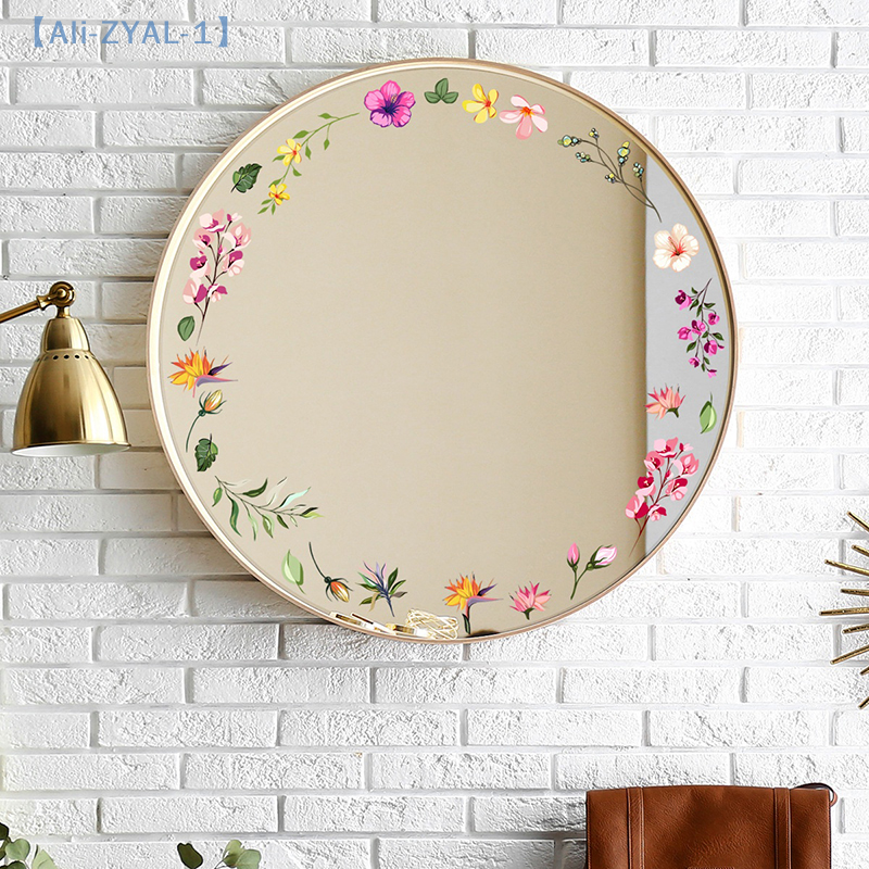 【ZYAL-1】Floral Mirror Stickers - Jet Home Bathroom Mirrors のレビューと価格
