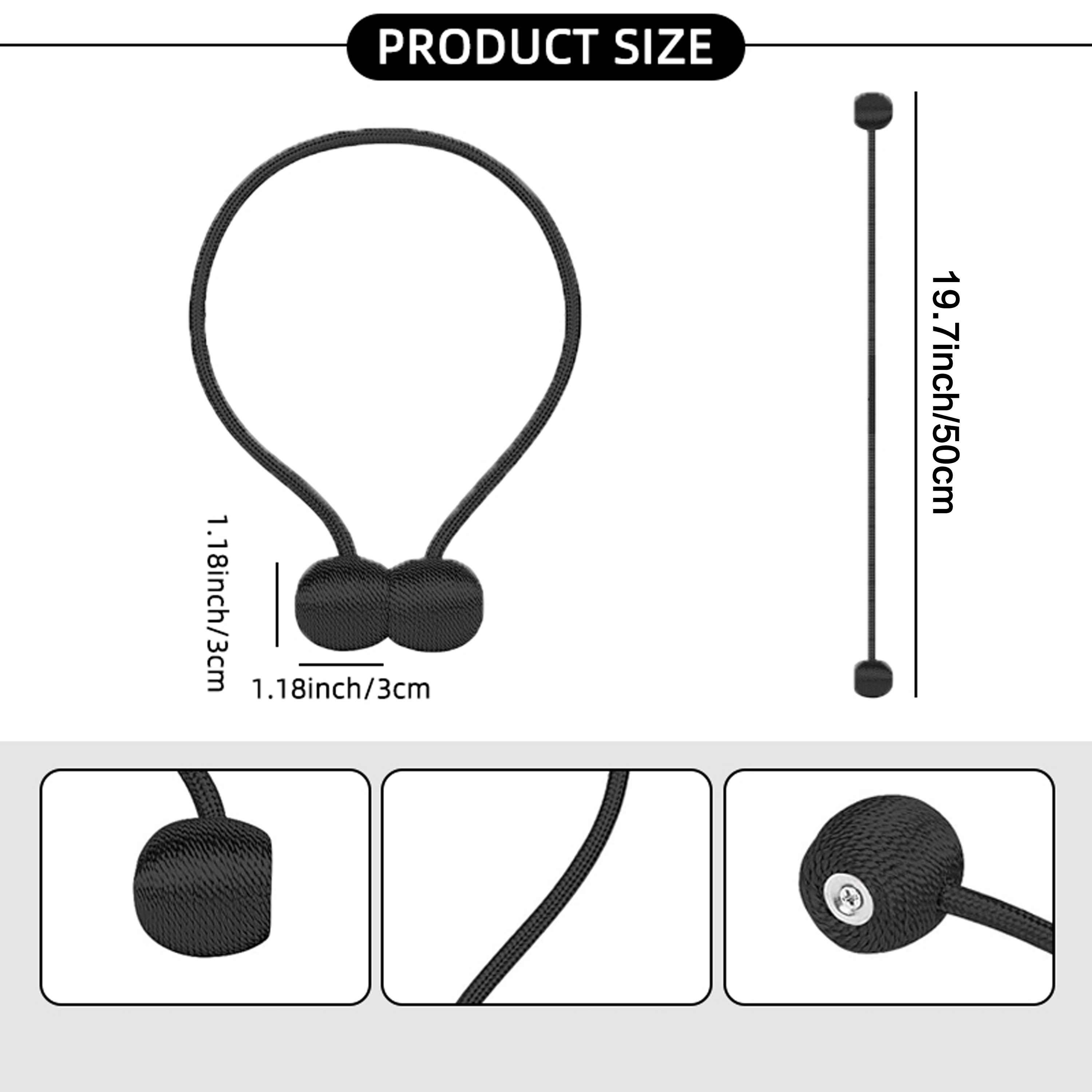 2pcs/pair Magnetic Curtain Tie - Zara Home Bathroom Accessories のレビューと価格