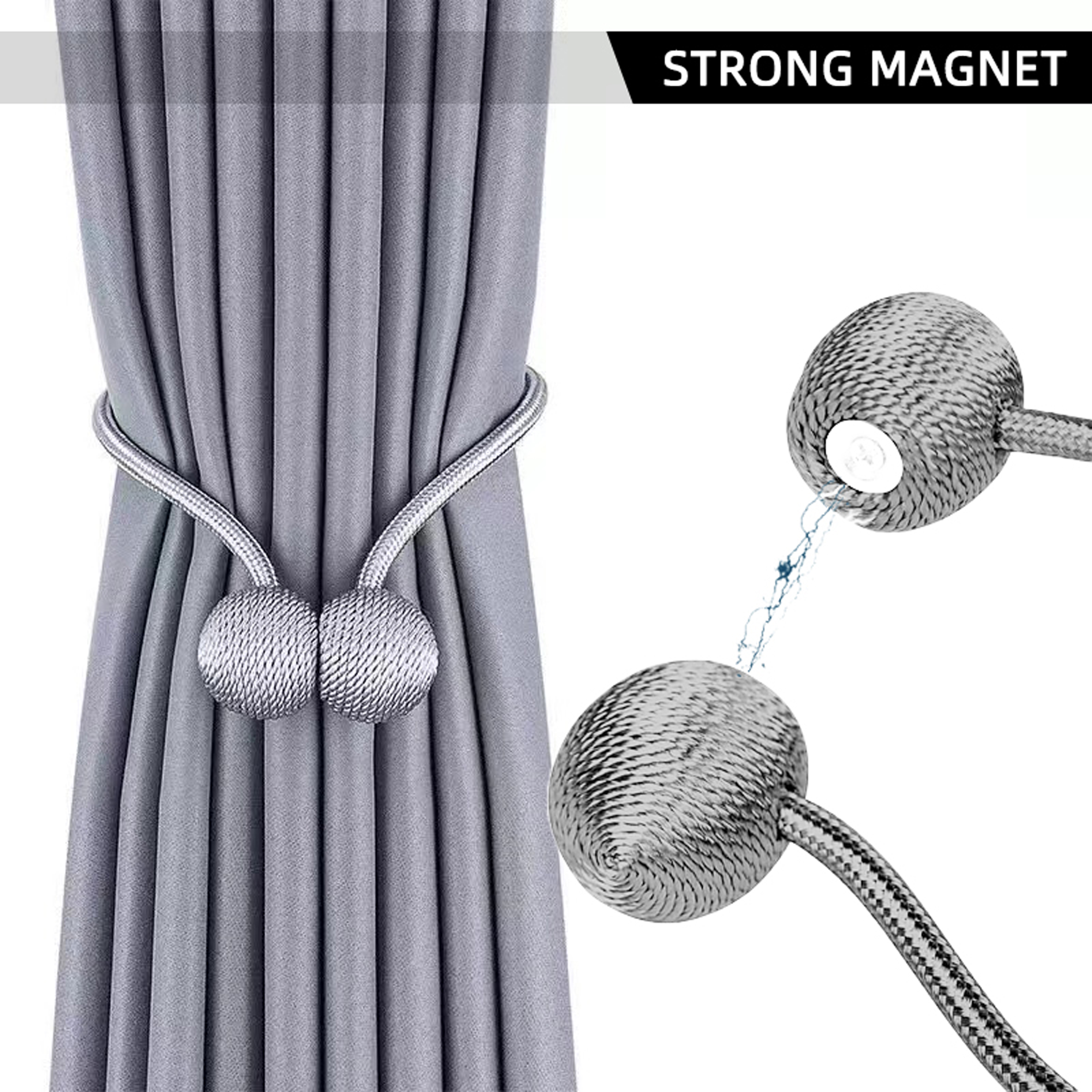 2pcs/pair Magnetic Curtain Tie - Zara Home Bathroom Accessories のレビューと価格