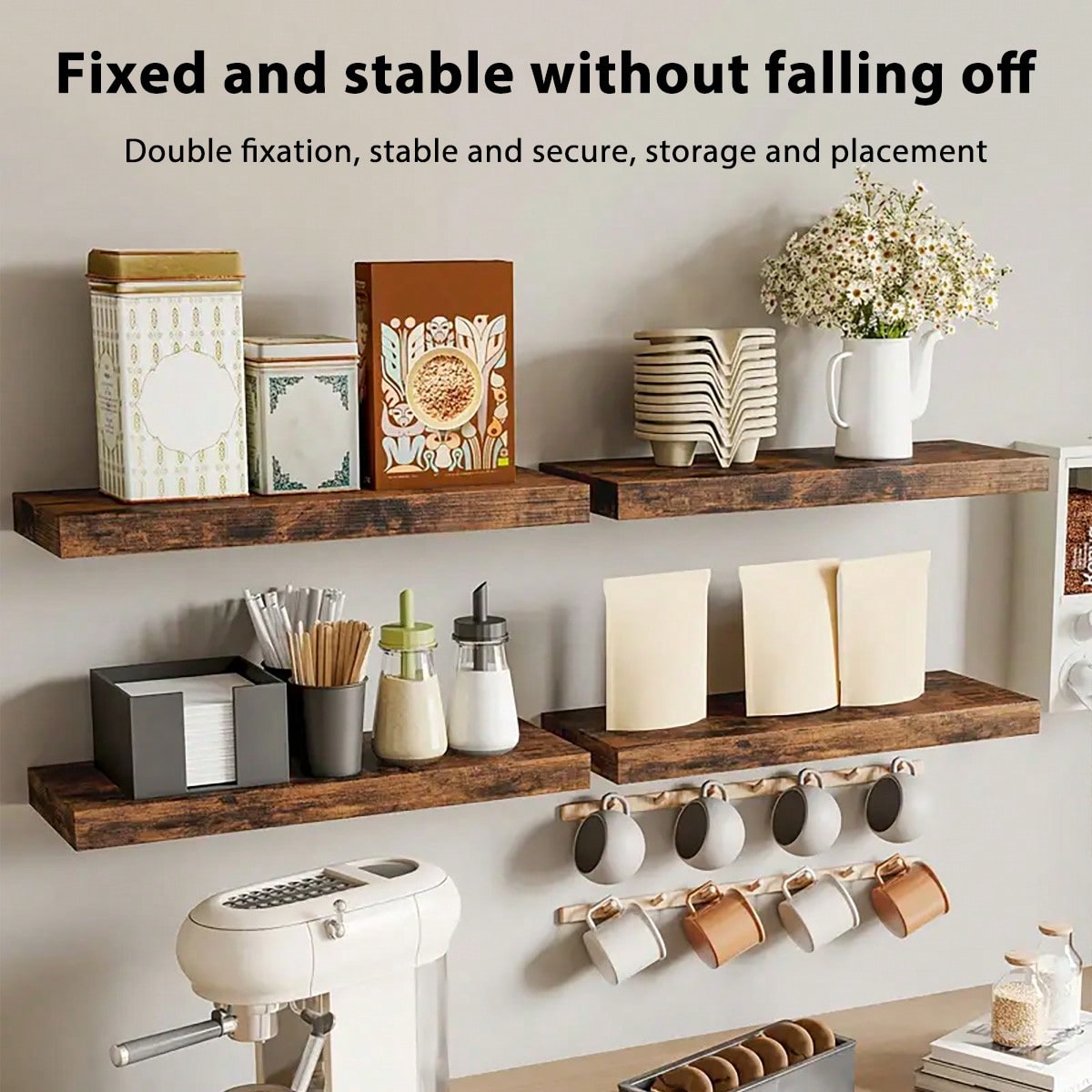 4 Sets 15.8in Floating Shelves - Home Essentials Bathroom Rack のレビューと価格