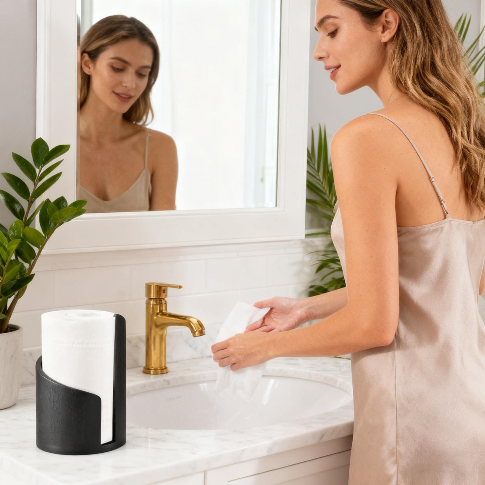 Wood Paper Towel Holder Farmho - Home Bathroom Paper Towel Dispenser のレビューと価格