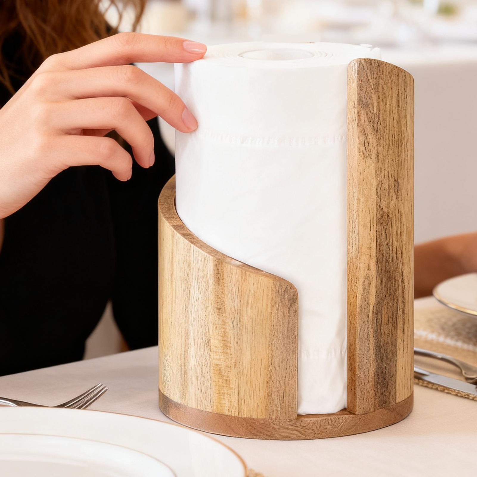 Wood Paper Towel Holder Farmho - Home Bathroom Paper Towel Dispenser のレビューと価格