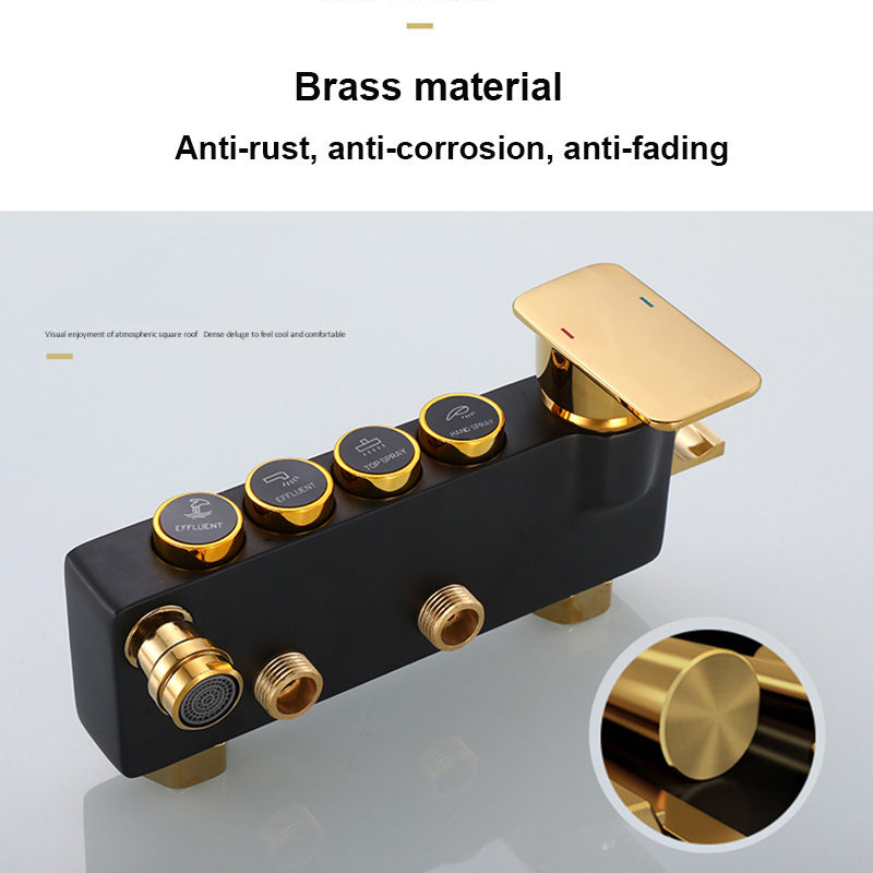 KEMAIDI Black Gold Shower Fauc - Home Bathroom Faucets のレビューと価格