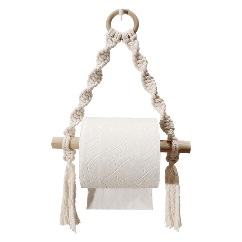 Hand Woven Wooden Toilet Paper - Home Bathroom Paper Towel Dispenser のレビューと価格