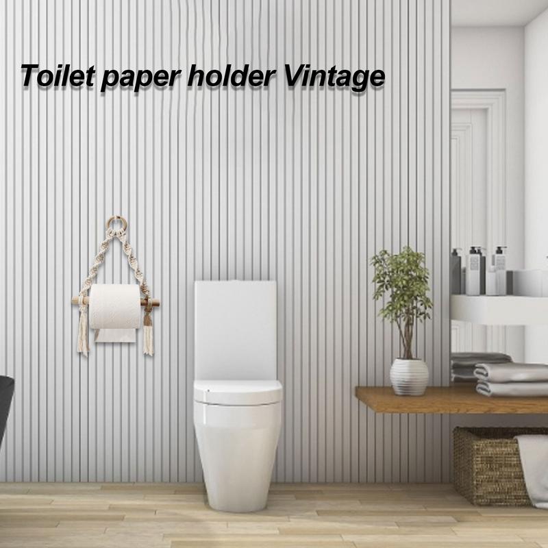 Hand Woven Wooden Toilet Paper - Home Bathroom Paper Towel Dispenser のレビューと価格