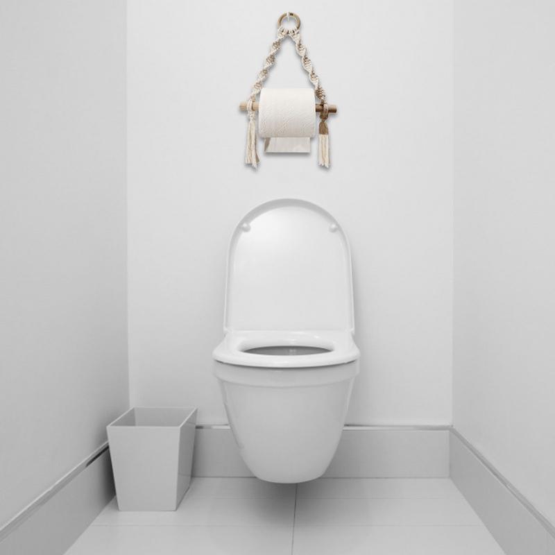 Hand Woven Wooden Toilet Paper - Home Bathroom Paper Towel Dispenser のレビューと価格