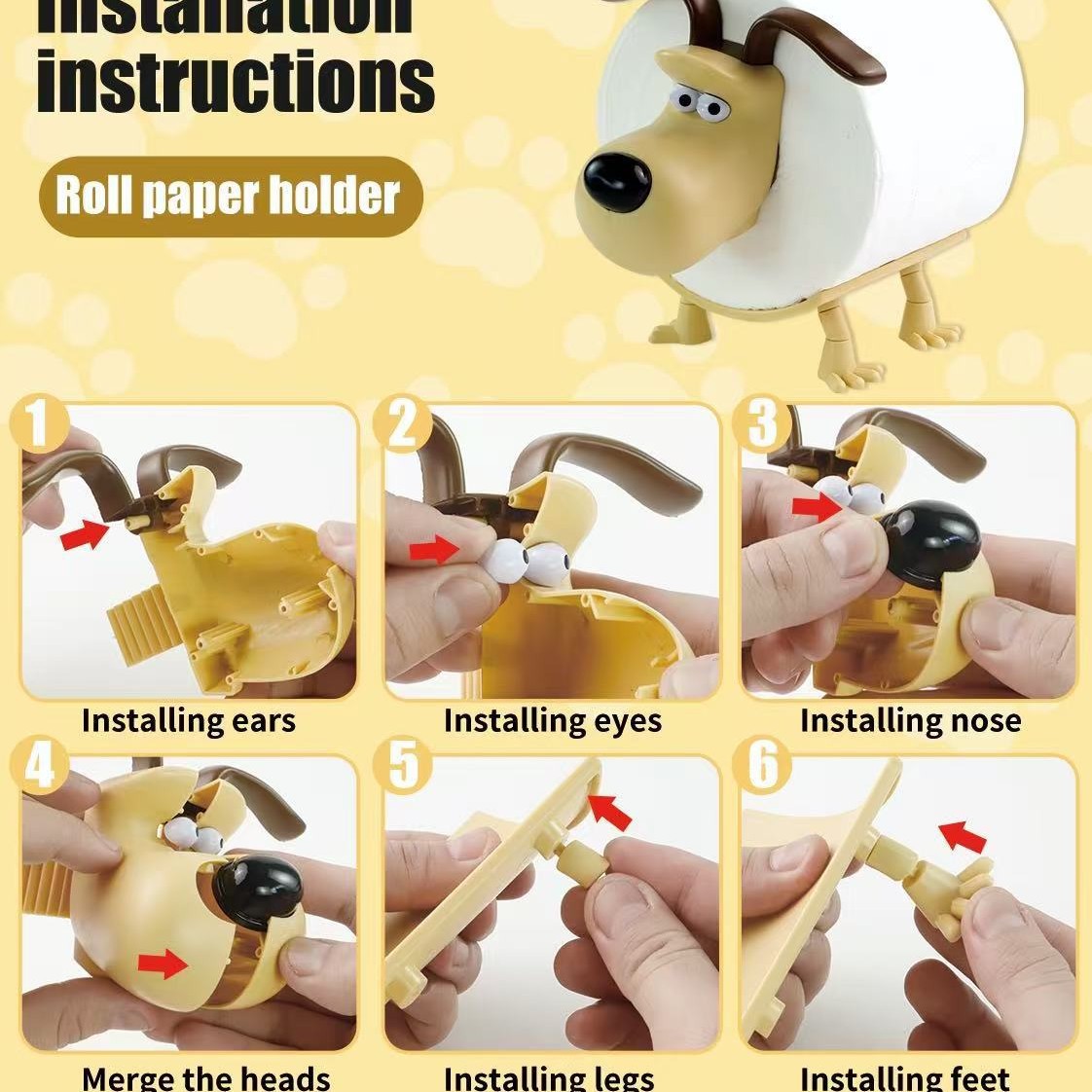 Puppy Toilet Holder Home Decor - Home Goods Bathroom Storage のレビューと価格