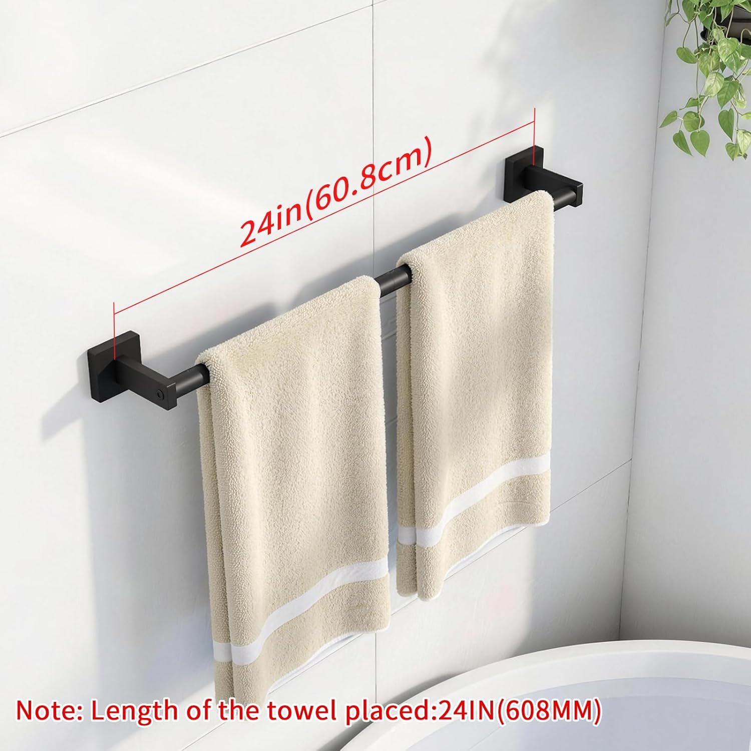 Towel Bar for Bathroom, 24 Inc - Home Essentials Bathroom Rack のレビューと価格