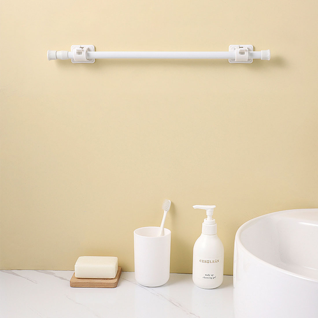 Multi purpose spring loaded te - Home Bathroom Hardware のレビューと価格