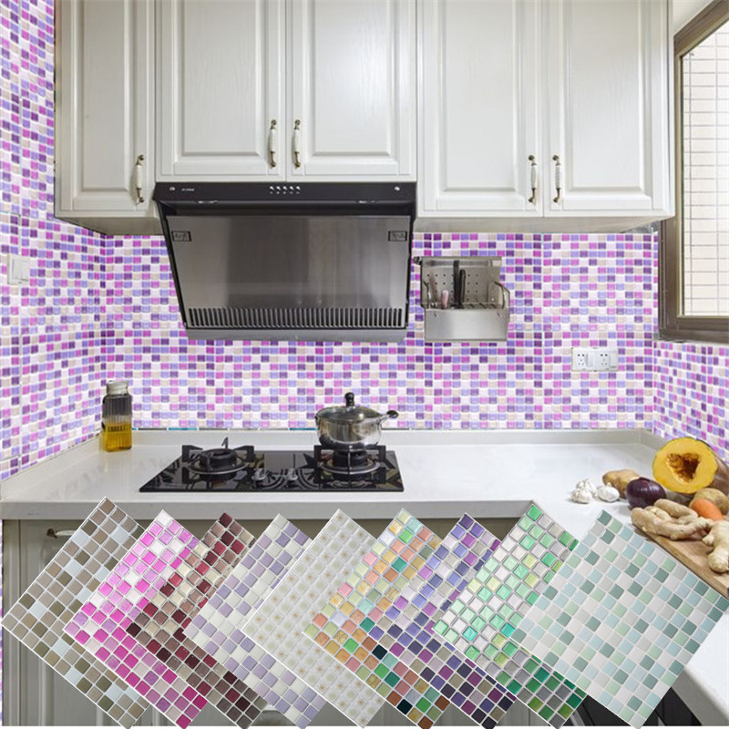 3D Mosaic Wall Mural Tile Stic - Home Bathroom Tiles Design のレビューと価格