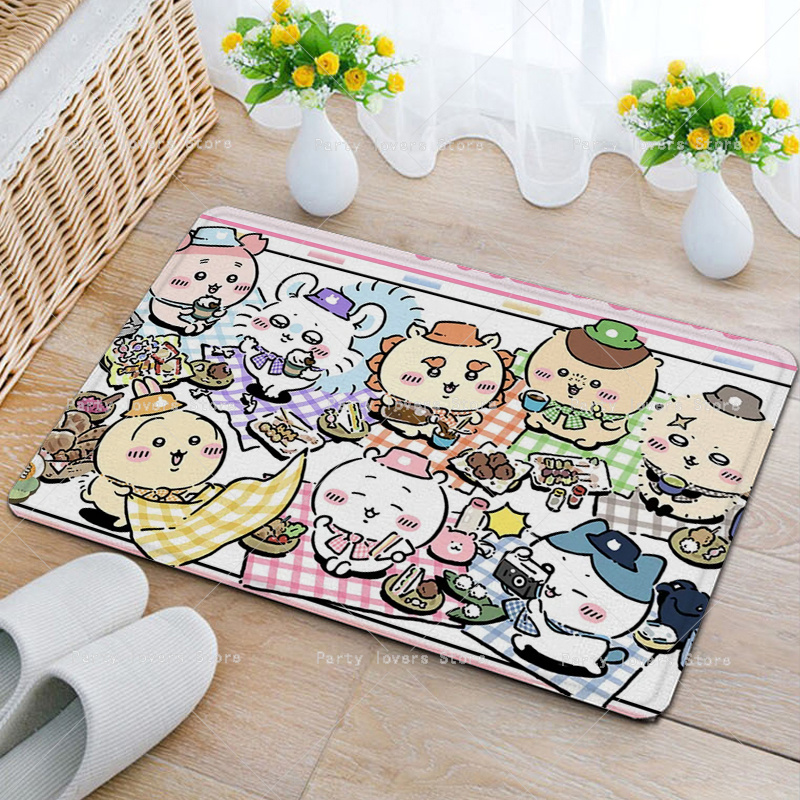 Anime Chiikawas Flannel Carpet - Home Bathroom Rugs のレビューと価格