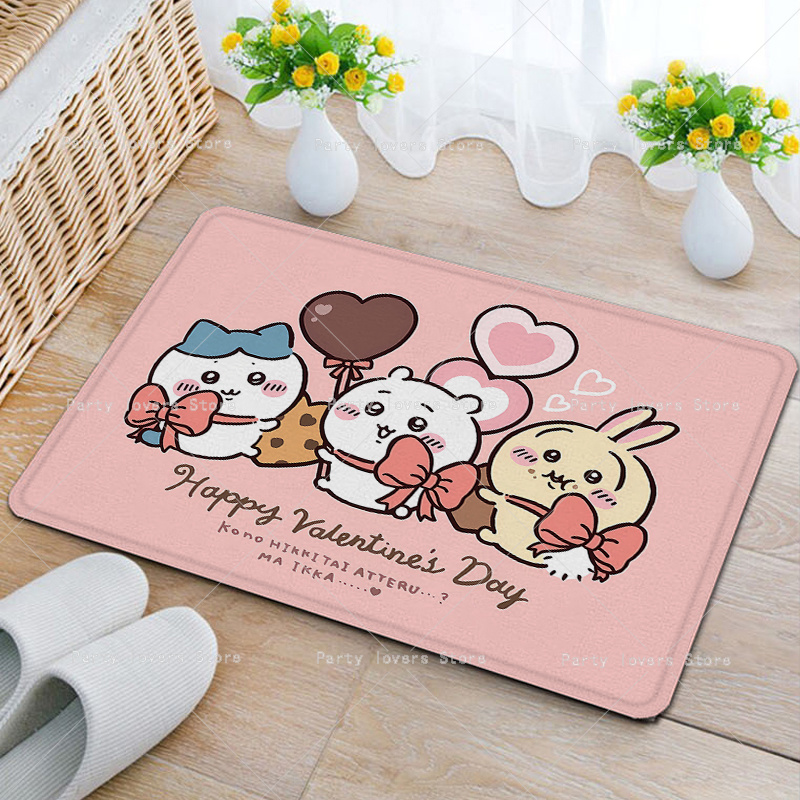 Anime Chiikawas Flannel Carpet - Home Bathroom Rugs のレビューと価格