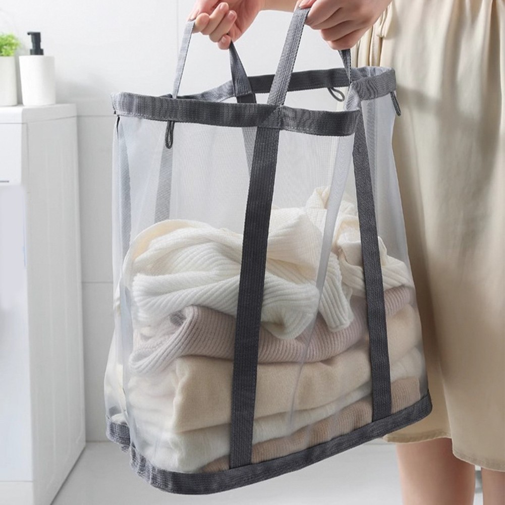Mesh Laundry Basket Bathroom W - Home Goods Bathroom Storage のレビューと価格