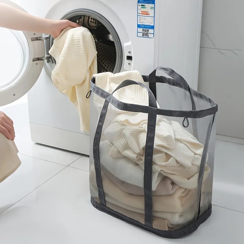 Mesh Laundry Basket Bathroom W - Home Goods Bathroom Storage のレビューと価格