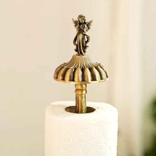 Antique-Style Brass Angel-Topp - Home Bathroom Paper Towel Dispenser のレビューと価格