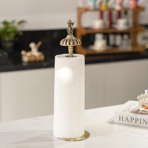 Antique-Style Brass Angel-Topp - Home Bathroom Paper Towel Dispenser のレビューと価格