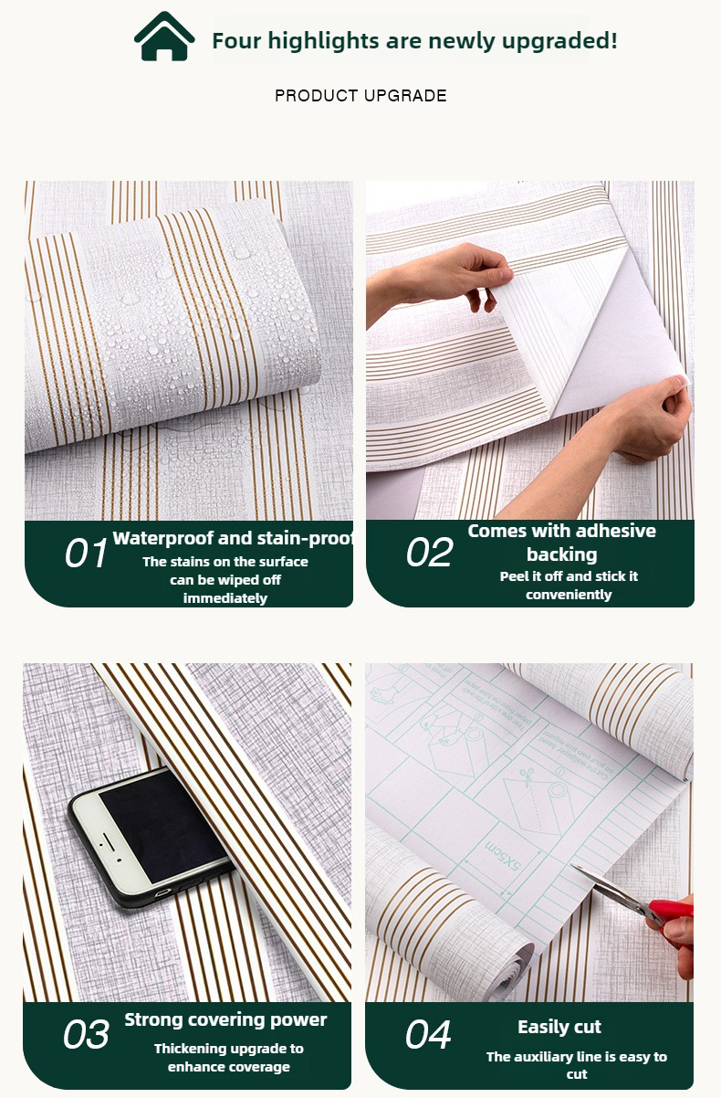 Adhesive Wallpaper for Wall -  - Home Bathroom Tiles Design のレビューと価格