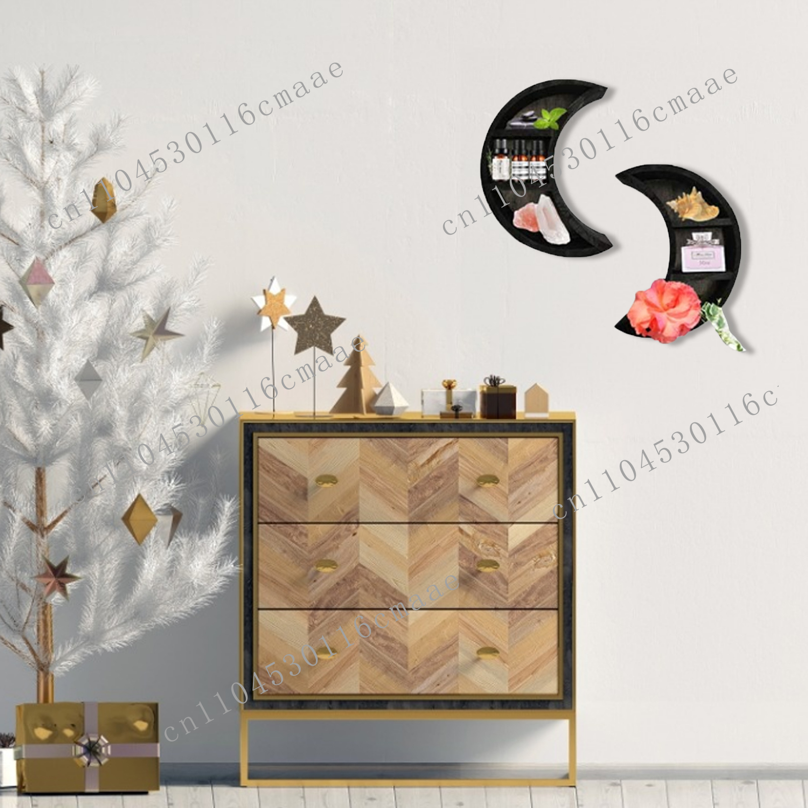 New Wooden Moon Stand Cycle Ch - Home Essentials Bathroom Rack のレビューと価格