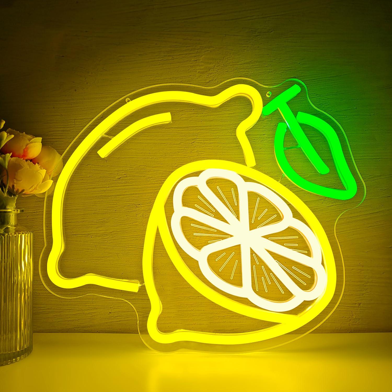 Lemon Neon Sign Dimmable LED L - Home Bathroom Decor のレビューと価格